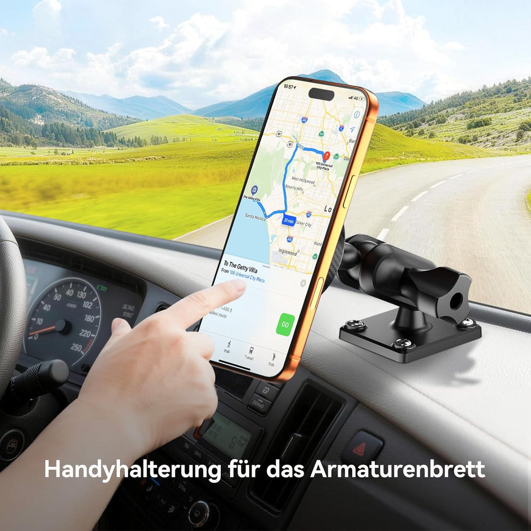 MAGJIEYX Handyhalterung Auto mit Bohrerbasis, Magnetisch Armaturenbrett Halterung für LKW Transporte