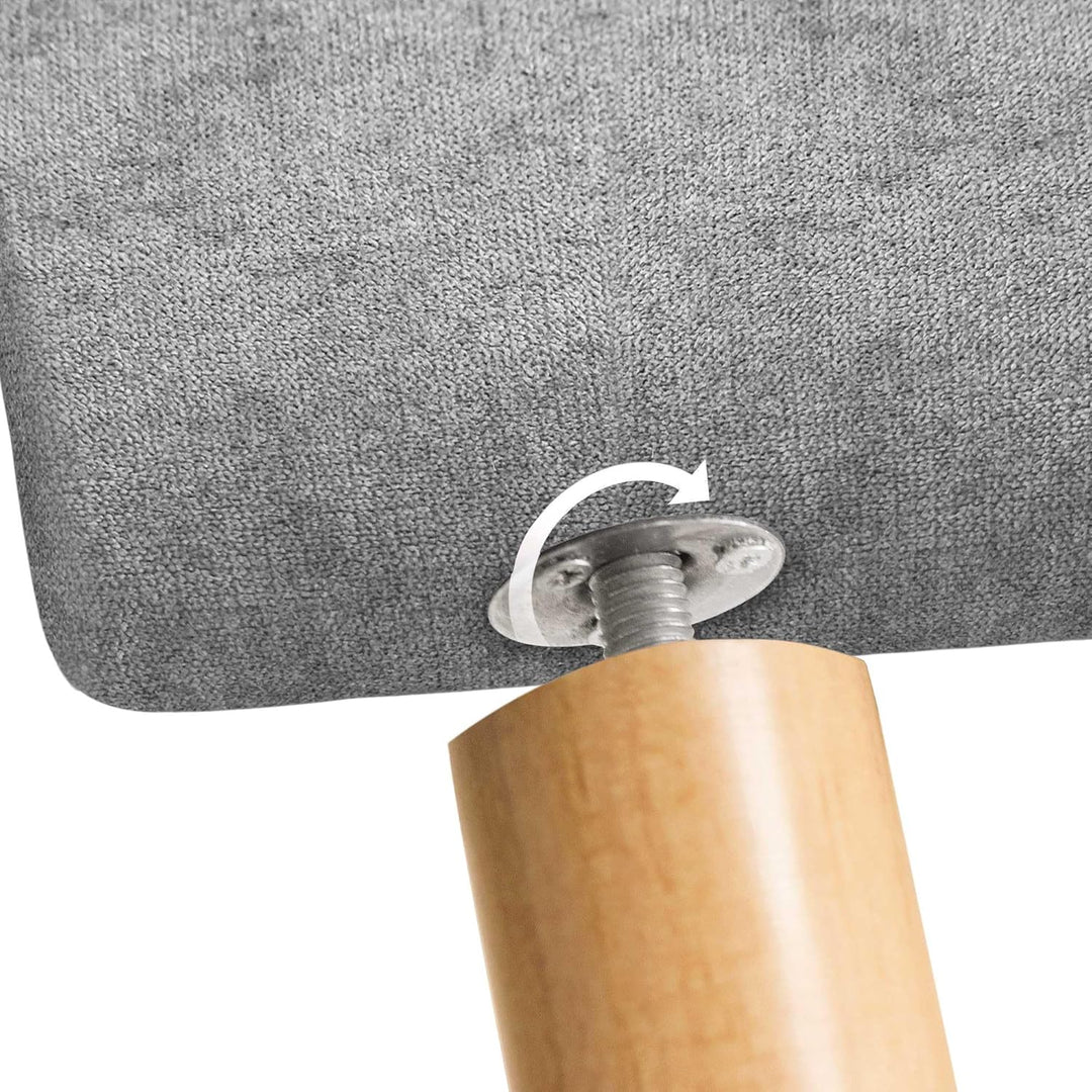 DHOME Kopfteil aus Kunstleder oder Stoff AQUALINE Pro Kopfteil Polsterkopfteil Luxusbett (Stoff Grau