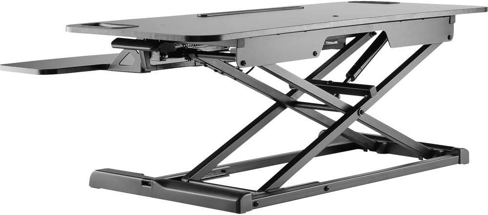 DIGITUS DA-90380-1 Höhenverstellbarer Sitz/Steh Arbeitsplatz, Schwarz