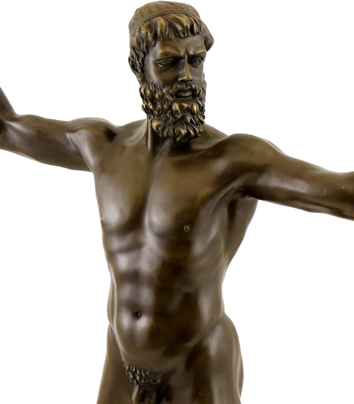 Kunst &amp; Ambiente - Griechische Mythologie - Bronzeskulptur - Zeus Figur - signiert - Bertel Thorvald
