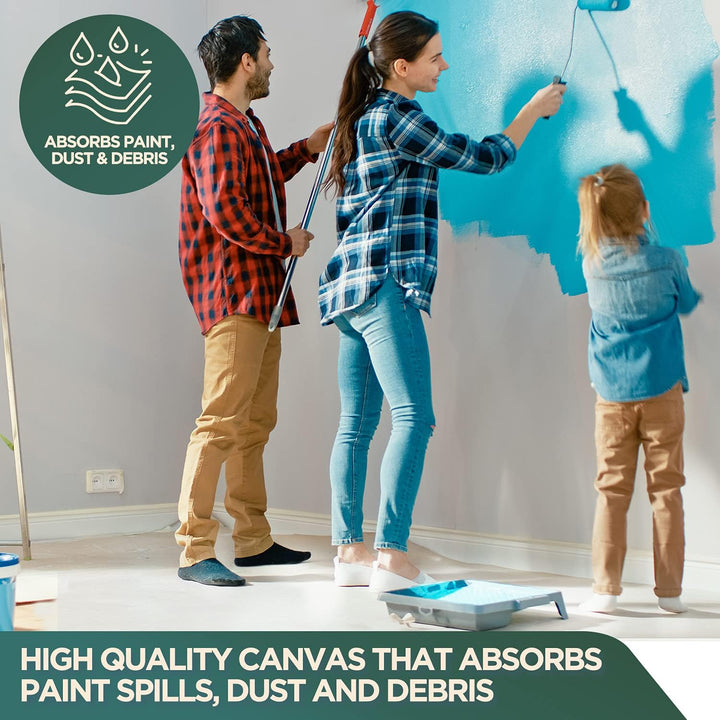 CCS CHICAGO Canvas & Supply Allzweck-Canvas-Baumwolltuch, 1,2 x 3,6 m 4' x 12', 4' x 12'