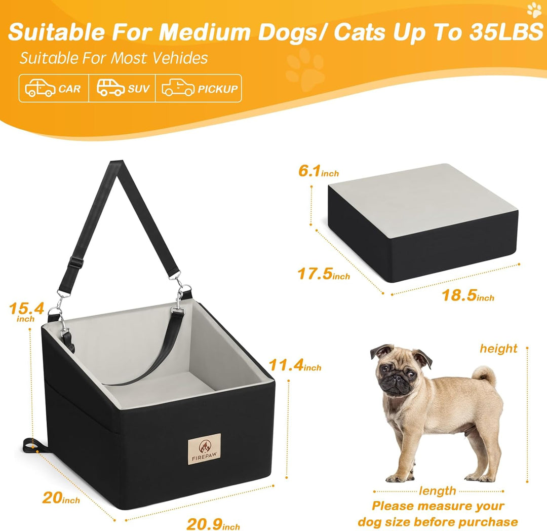 firepaw Auto-Hundesitz, Auto-Hundesitz für mittelgrosse Hunde,Auto-Hundesitz mit Sicherheitsgurt,was