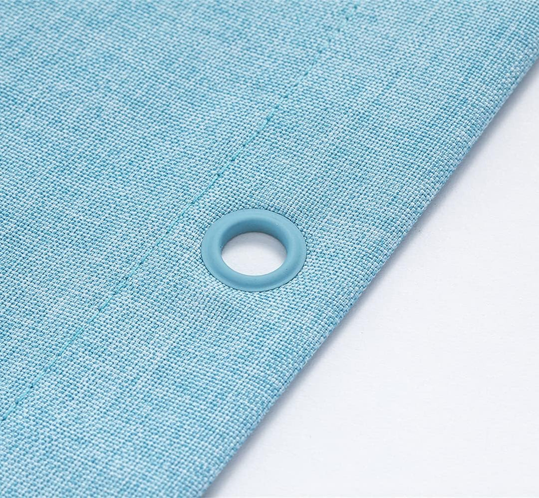 M&W DAS DESIGN Duschvorhang aus schwerem Textil Gewebe Leinenoptik schwere Qualität Schimmelresisten