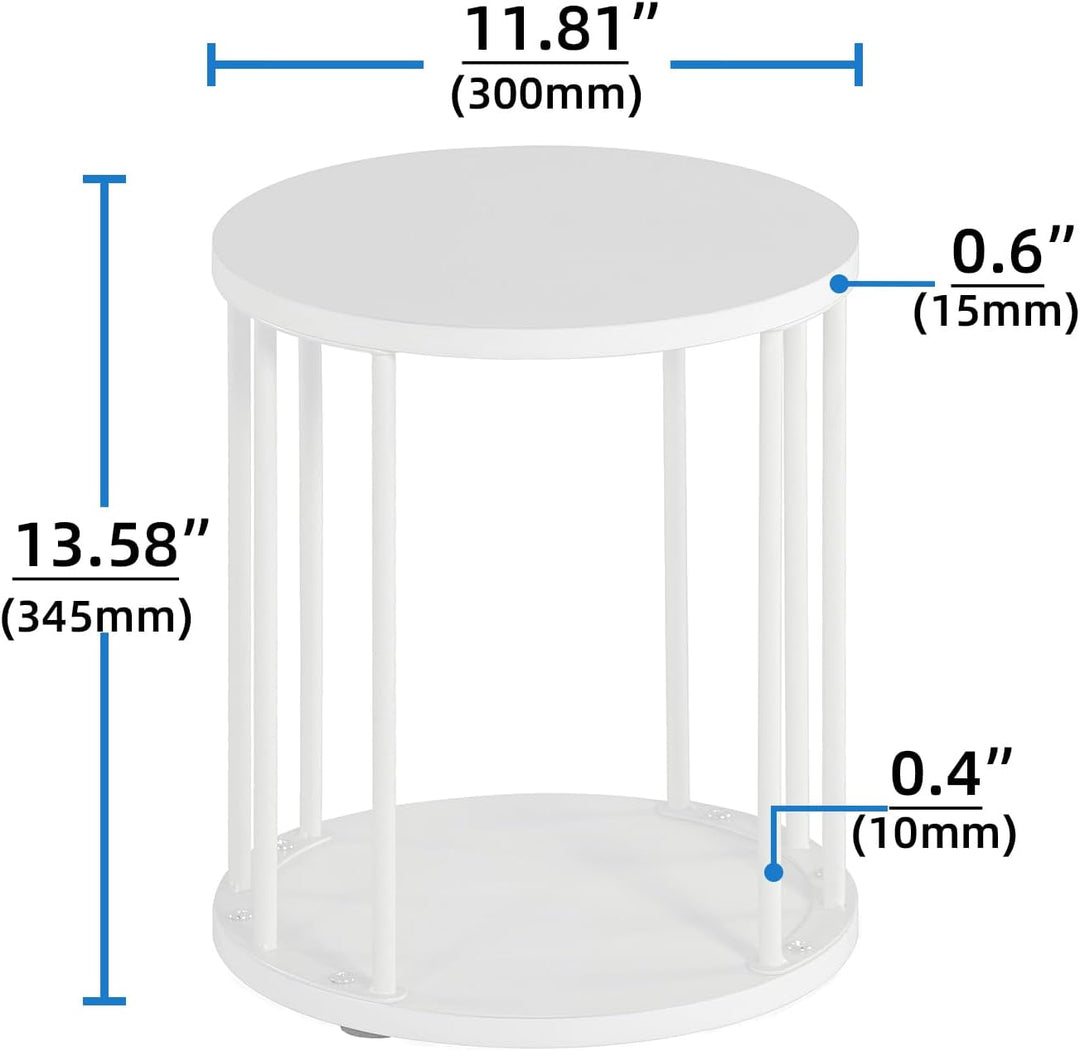 HDANI Rund Pflanzenständer Metall 35cm,Solider und Robuster Blumenständer für Wohnzimmer, Garten,Bal