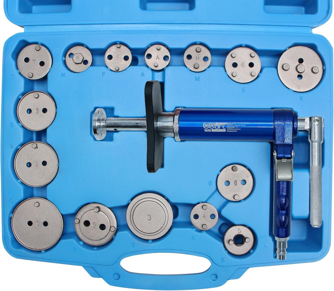 CCLIFE 16tlg Universal Pneumatischer Bremskolbenrücksteller Druckluft Bremskolben Rücksteller Werkze