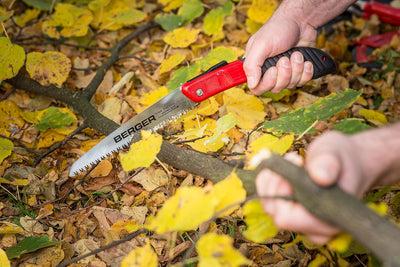 Berger Klappsäge 64650 aus Kohlenstoffstahl mit austauschbarem Sägeblatt, Länge: 18 cm Klappsäge 180