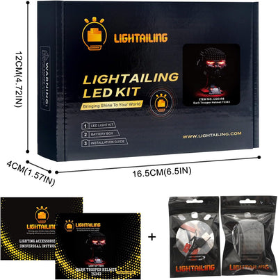 LIGHTAILING Licht-Set Für Lego 75343 Star Wars Dark Trooper Helm Bausteinen Modell - Modell Set Nich