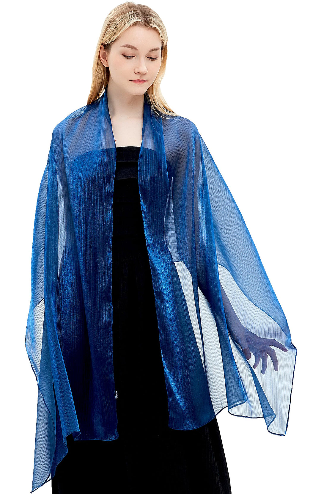 Gragengs Damen Schals und Wraps für Abendkleider Leichte Sheer Crepe Tücher Shimmer Hochzeit Party S