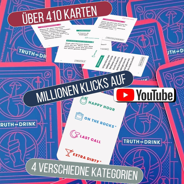 HUCH! | Truth or Drink Deutsch | lustiges Partyspiel für Erwachsene | Das ultimative Trinkspiel | Wa