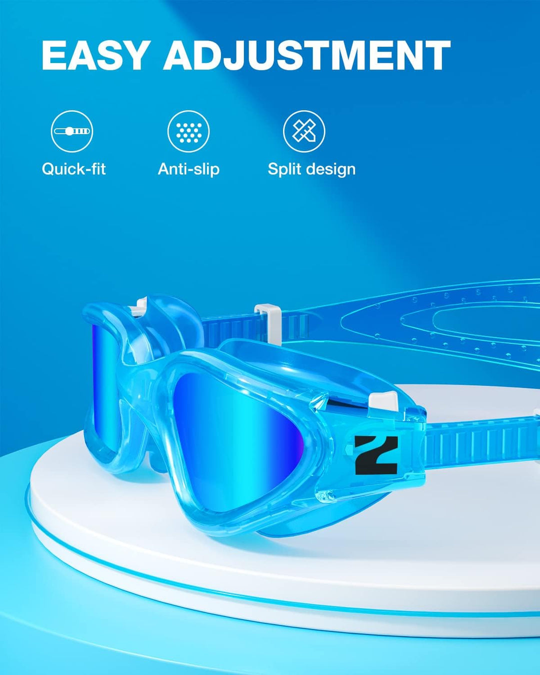 ZIONOR Schwimmbrille Kinder, G1MINI Polarisiert/non Polarisiert Komfortabel Kinder Schwimmbrille, An
