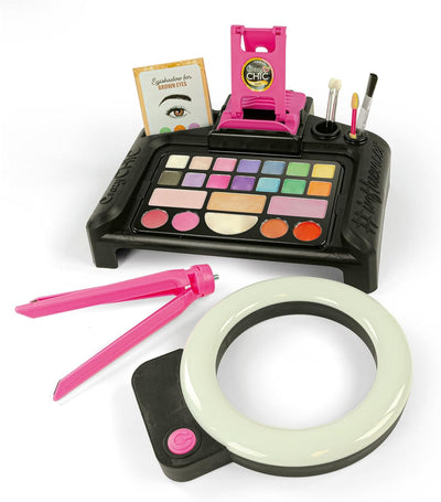 Clementoni Crazy Chic Make-up Artist - Schminkkasten, buntes Make-up Set mit glitzerndem Lidschatten