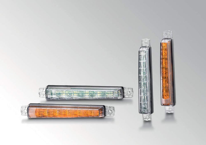 HELLA - Blinkleuchte - LED - 12V - Anbau/geschraubt - Lichtscheibenfarbe: glasklar - Kabel: 400mm -