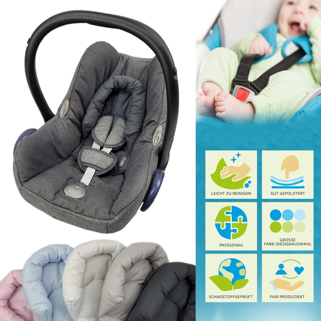 BAMBINIWELT Kopfpolster Kopfkissen für Babyschale kompatibel mit Maxi Cosi Modell Cabrio Fix und Cit