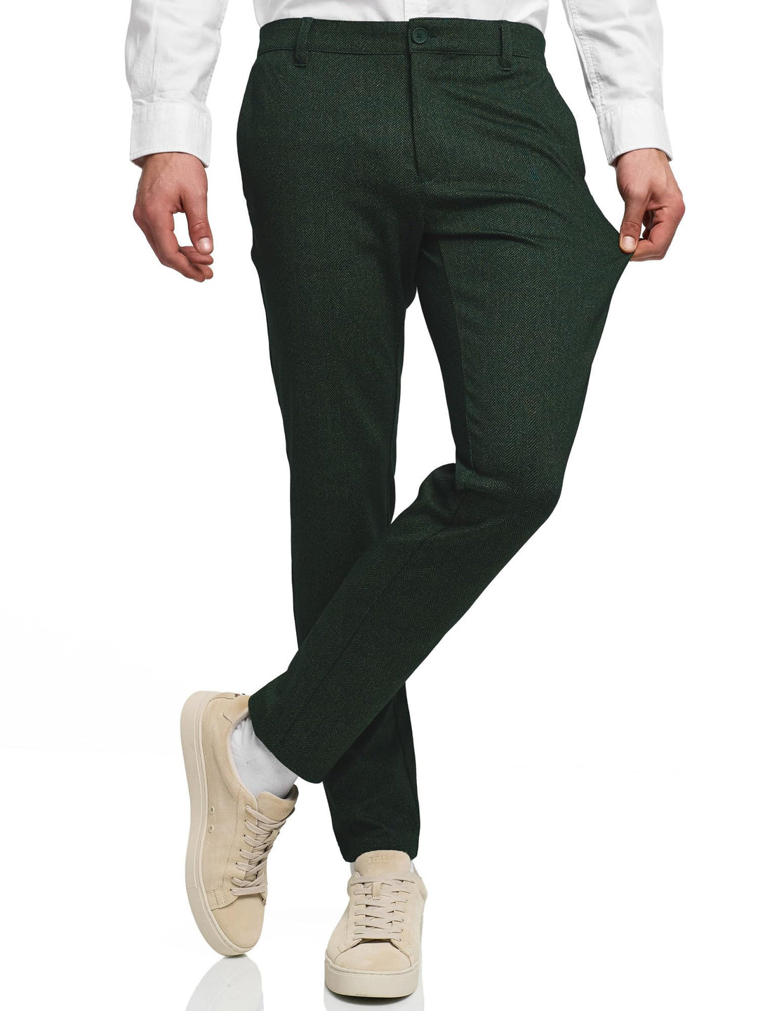 Indicode Herren Rodekro Performance Pants Chinohose Stoffhose mit Stretch | Bequeme Chinohose mit Su