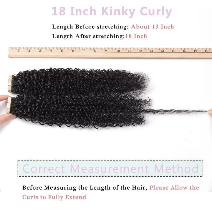 YDDM Schwarze Frauen tape extensions echthaar schwarz Kinky Curly Tape in haarverlängerung echthaar