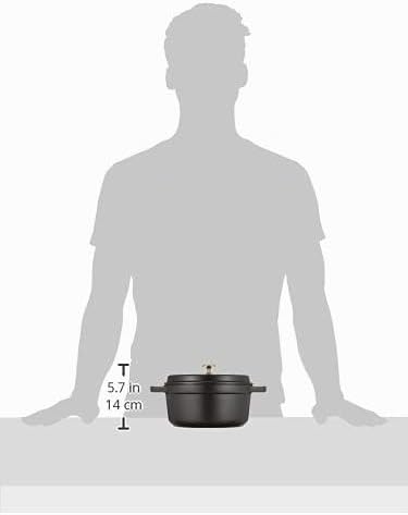 STAUB Gusseisen Bräter/Cocotte, Rund 22 cm, 2,6 L, Aromaregen Funktion, Für alle Herdarten geeignet,