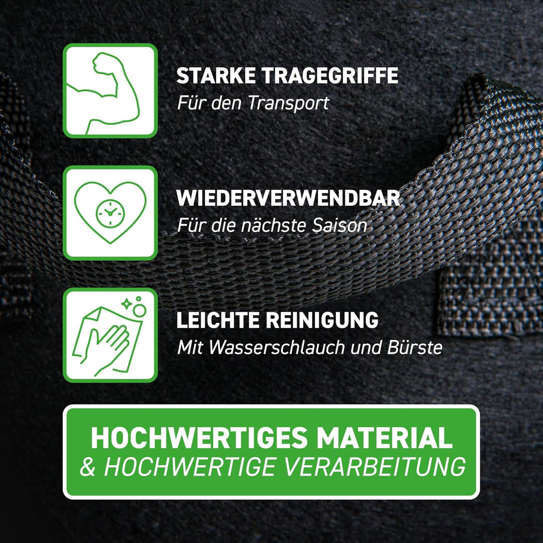GardenMate 6X 30L Pflanzsack aus Vliesstoff Ø35.6cm Höhe 30.5cm - GREENLINE 30 Liter - 6er Set Green