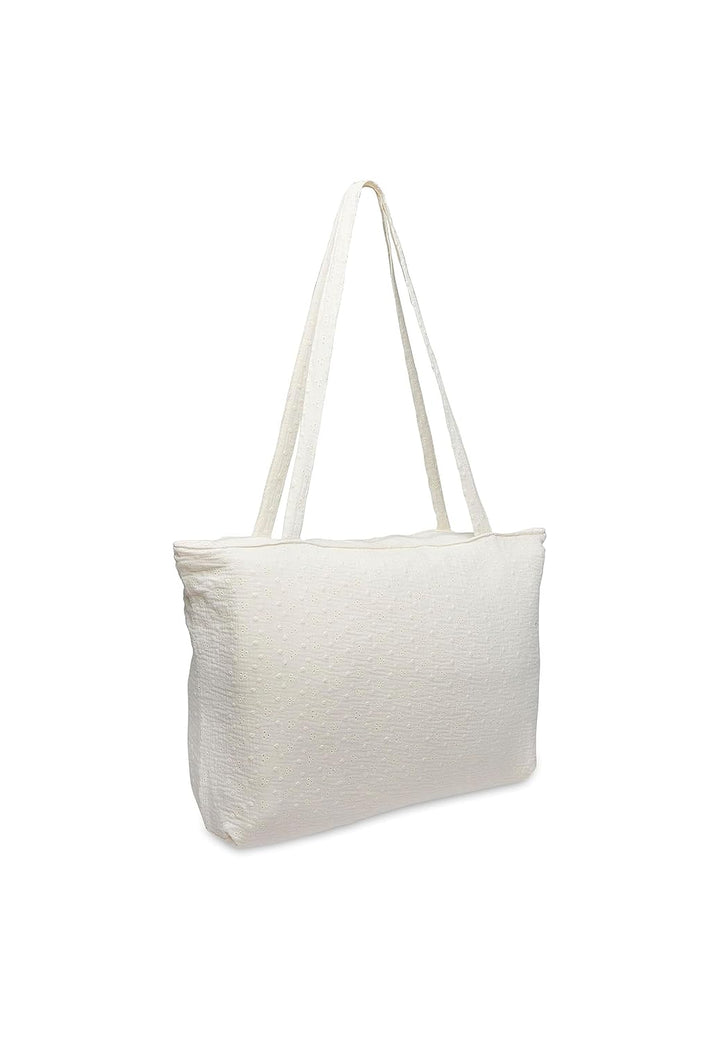 Jollein Shopper Tasche Umhängetasche Wickeltasche Ivory samtweiss | 027-821-66069 Weiss, Weiss