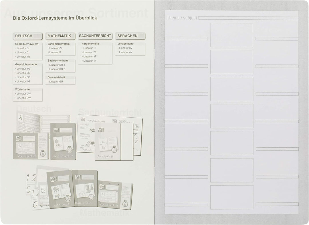 Oxford Vokabelheft, A4, Lineatur 3V (3.Klasse), 16 Blatt, blau, 10 Stück, Lineatur 3V