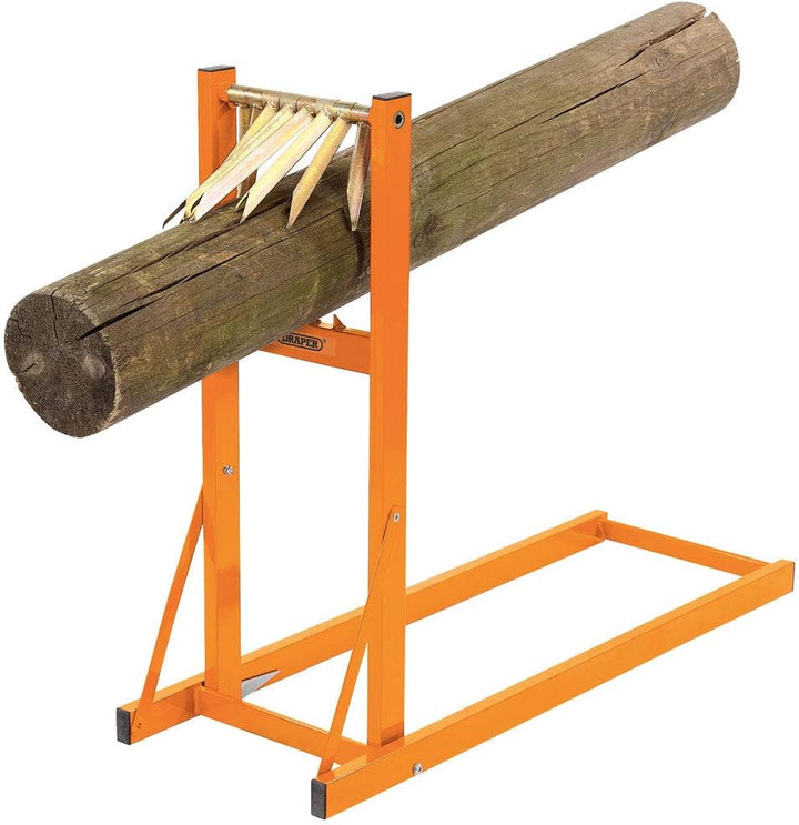 Draper Log stehen für Kettensäge, Holz, orange, 112.1 x 40.6 x 5.5 cm,32273, 112.1 x 40.6 x 5.5 cm
