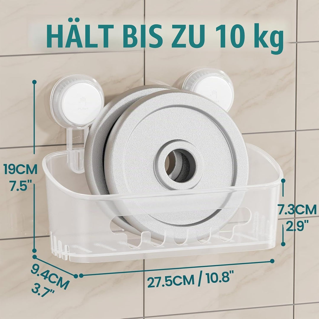TAILI Duschablage Badregal Saugnapf Ohne Bohren Duschorganizer Duschregal Saugnäpfe Duschgel Halteru