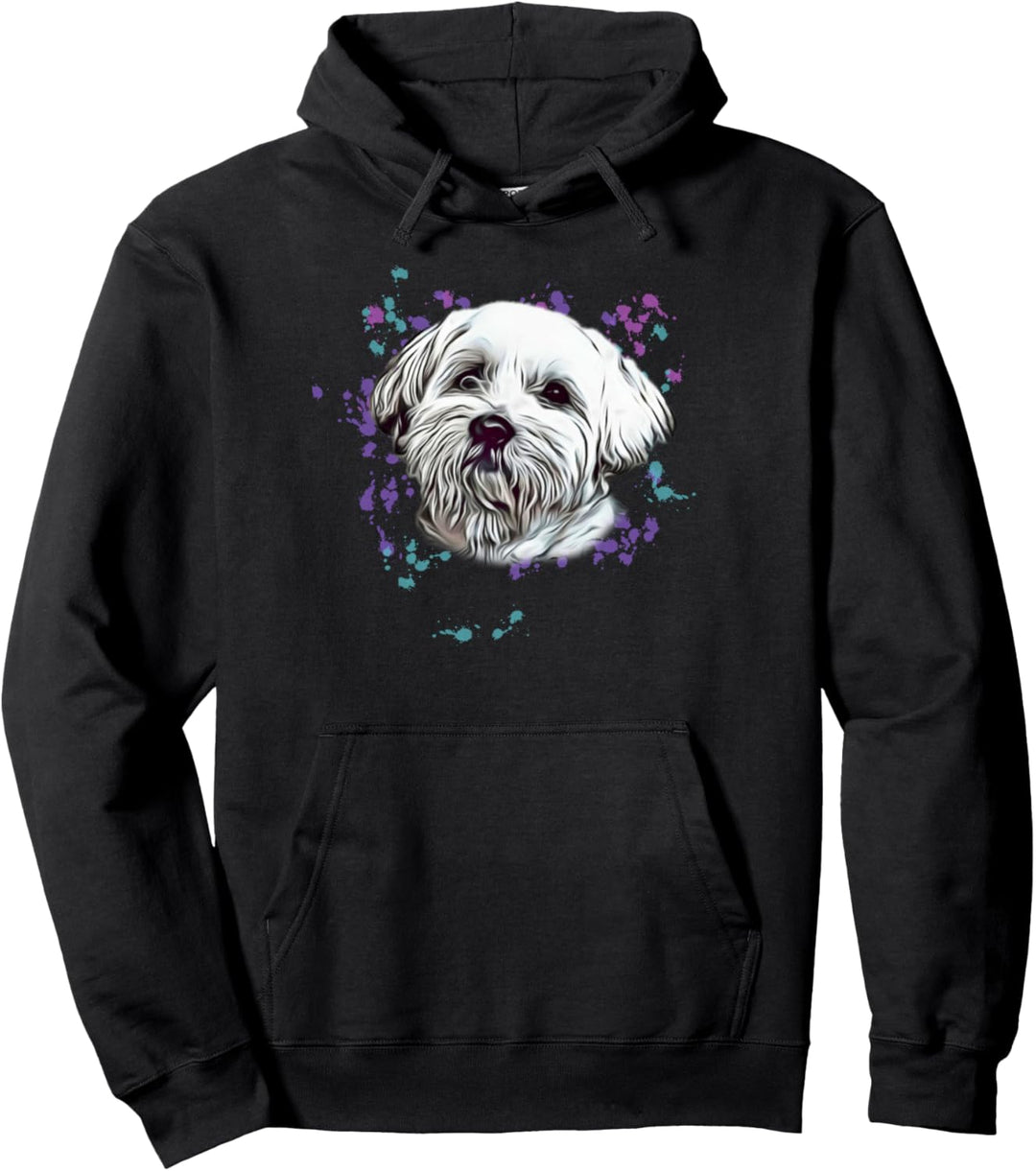 Malteser Hunde Mama Hundetrainerin lustiges Design Pullover Hoodie