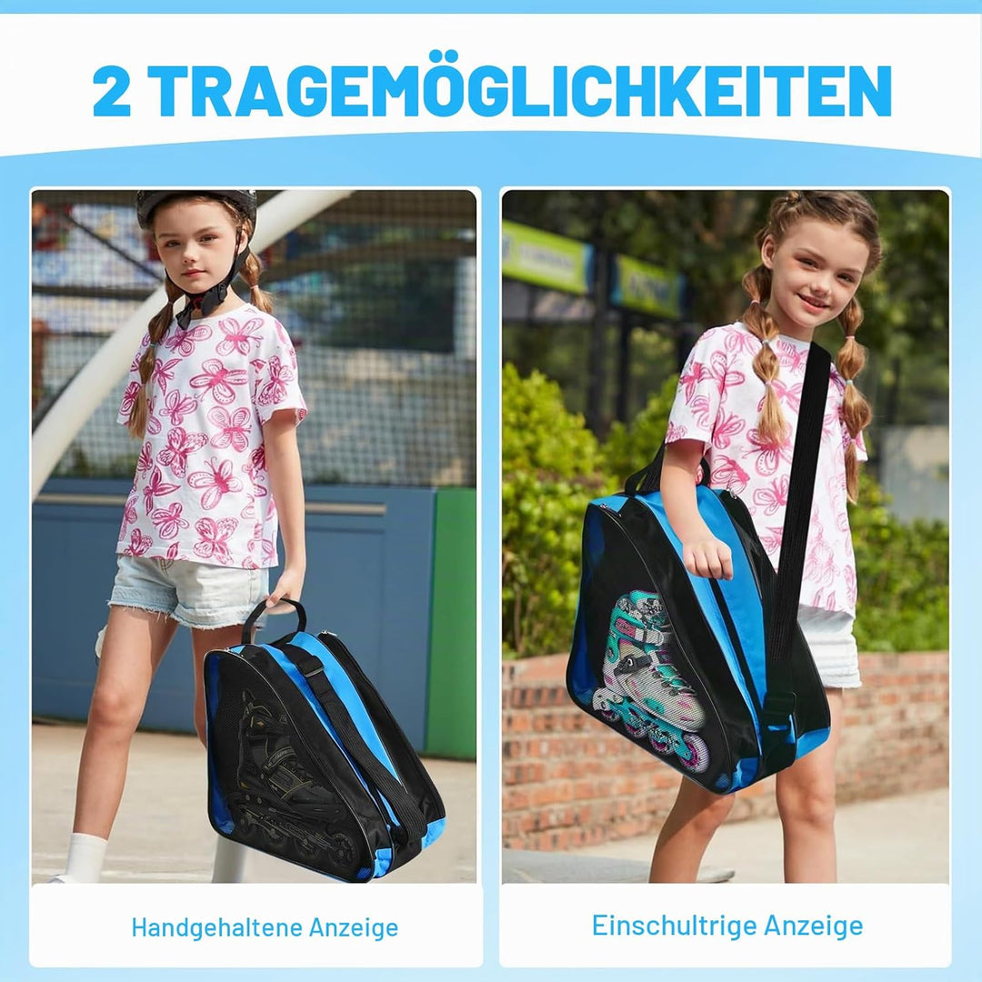 Rollschuh Tasche Inliner Tasche Kinder Skatertasche Schlittschuhe Tasche für Inliner Ice Skate Bag S