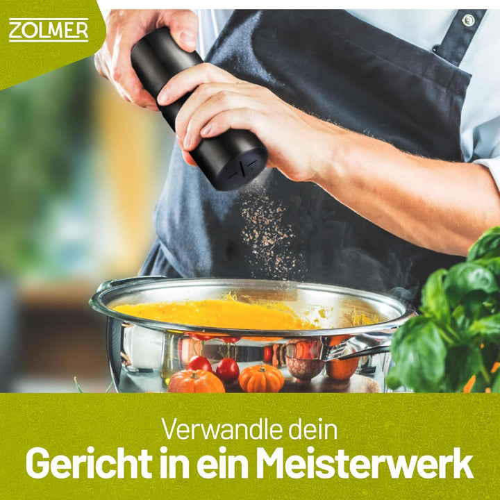 Muskatnuss Mühle mit Vorratsbehälter I Extra scharfes Mahlwerk für feinstes Muskatpulver I Muskatmüh
