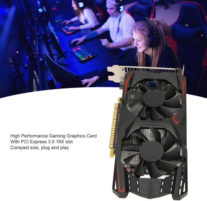 GTX1050Ti Grafikkarte, 2G GDDR5 128 Bit 928 MHz PCI E 2.0 Gaming Grafikkarte, HDR Grafikkarte mit Lü