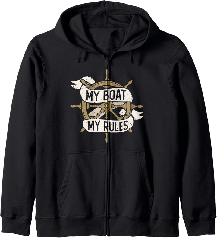 My Boat My Rules Captain Funny Boating Pontooning Owner Gift Kapuzenjacke