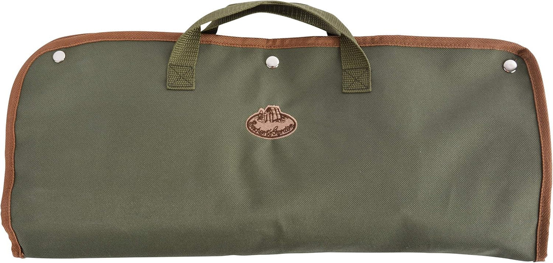 Esschert Design Grillschürze mit Grillbesteck, grün, 45.5 x 2.5 x 87.5, GT91
