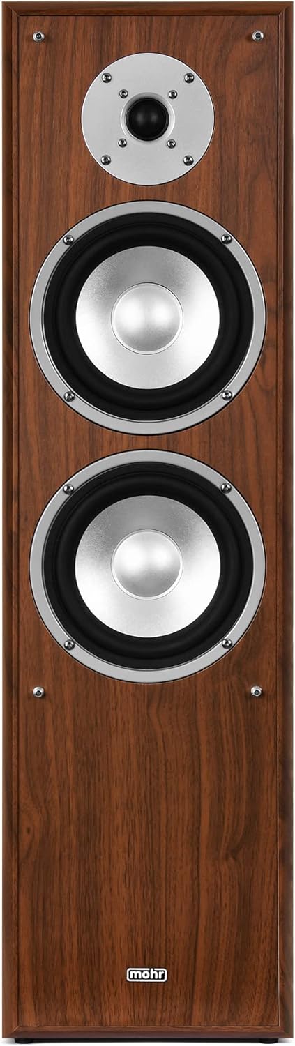 mohr 1 Paar Standlautsprecher SL10 Nussbaum, Lautsprecherboxen, HiFi Klang zum günstigen Preis, Nuss