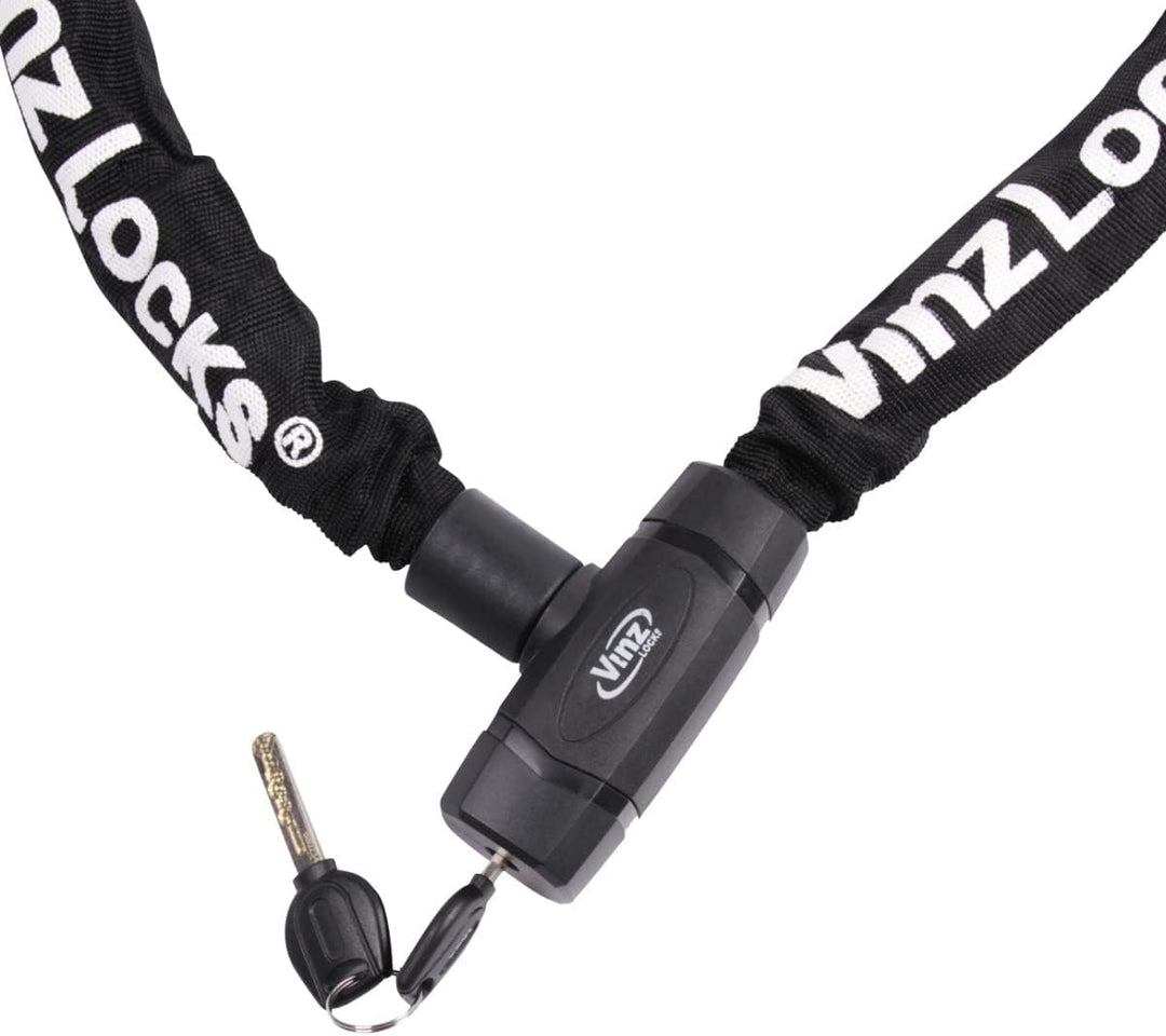 VINZ Olympus Kettenschloss | Kette Schloss für Fahrrad | Fahrradschloss mit Schlüsseln | Panzerschlo