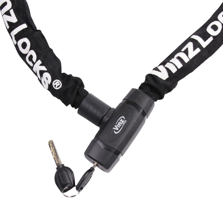 VINZ Olympus Kettenschloss | Kette Schloss für Fahrrad | Fahrradschloss mit Schlüsseln | Panzerschlo