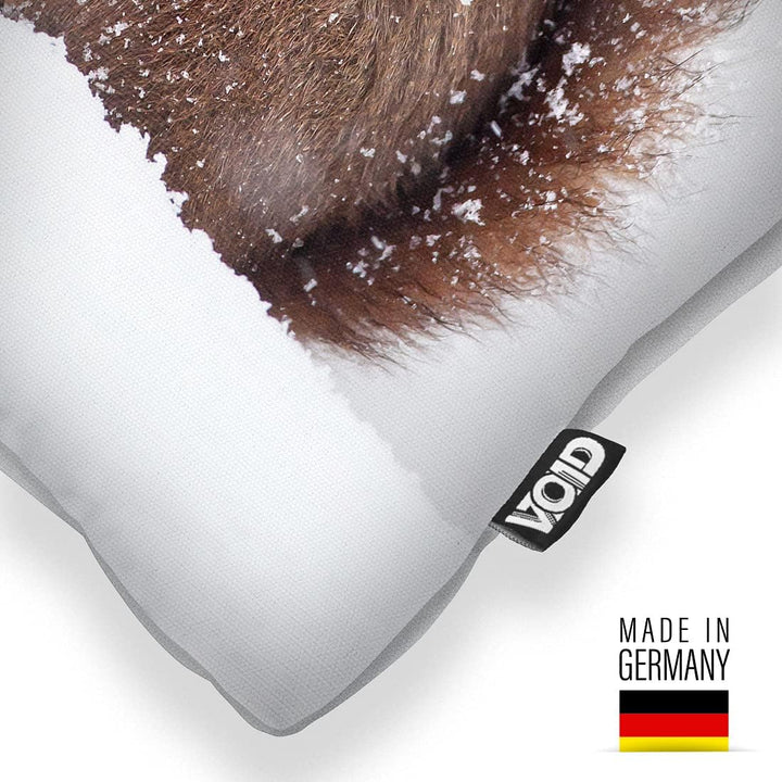 VOID Eichhörnchen Winter Schnee Kissenbezug Kissenhülle Sofakissen Kissen Deko Weihnachten Winter We