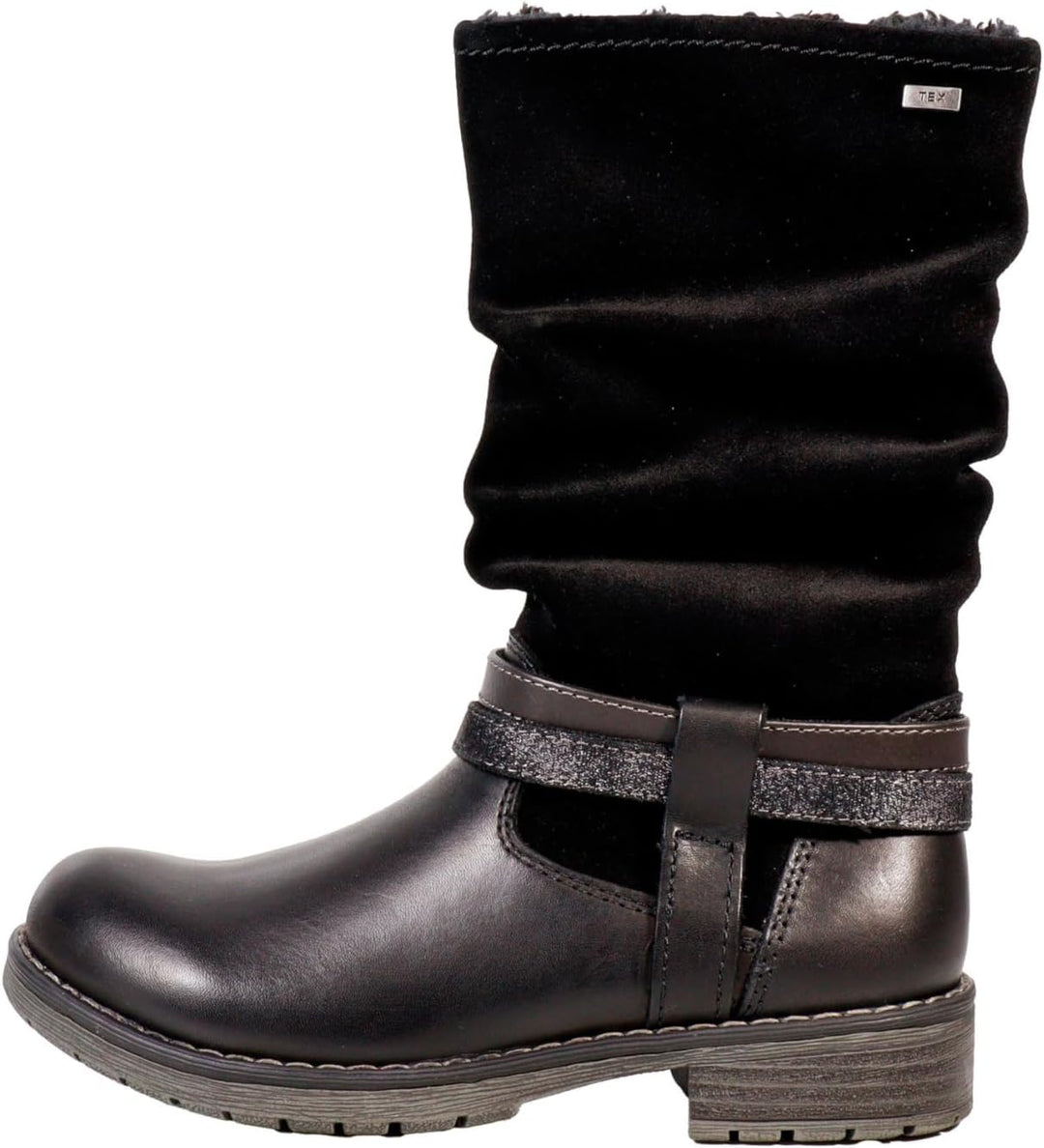 Lurchi Kinderschuhe Mädchen Stiefel Reissverschluss Stiefel Blau Freizeit 34 EU Schwarz, 34 EU Schwa