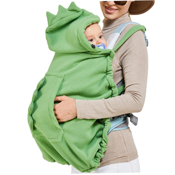 Babytrage-Bezug, niedlicher Dinosaurier-Kapuzenumhang, Babytrage-Bezug, weiche und winddichte Decke,