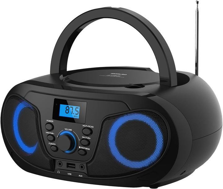 Silva Schneider MPC 25.4 USB – Tragbarer CD-Player mit UKW-Radio, USB für MP3, AUX & Kopfhöreranschl