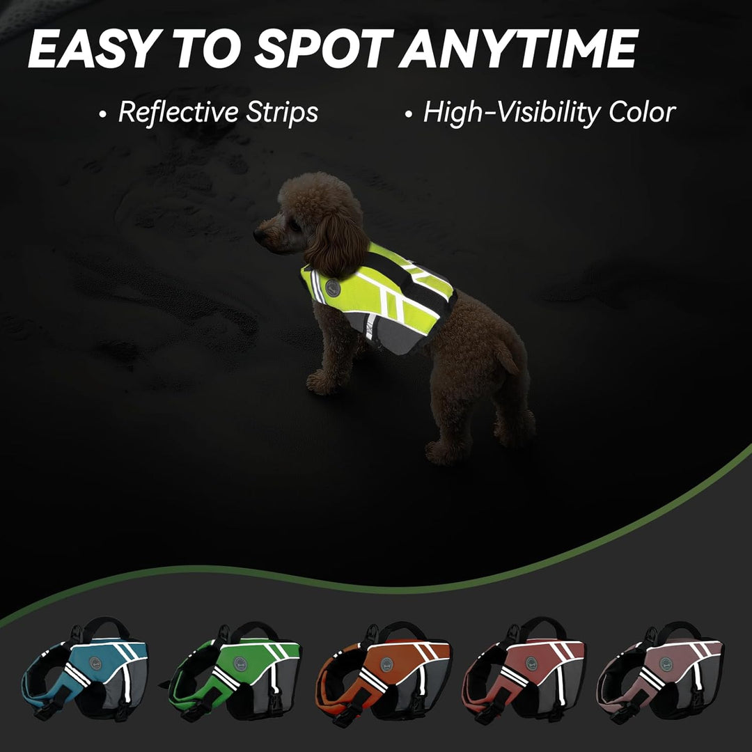 VIVAGLORY Sports Style Schwimmweste Hund, Hundeschwimmweste für Bootfahren, Auftrieb & Schwimmhilfe,