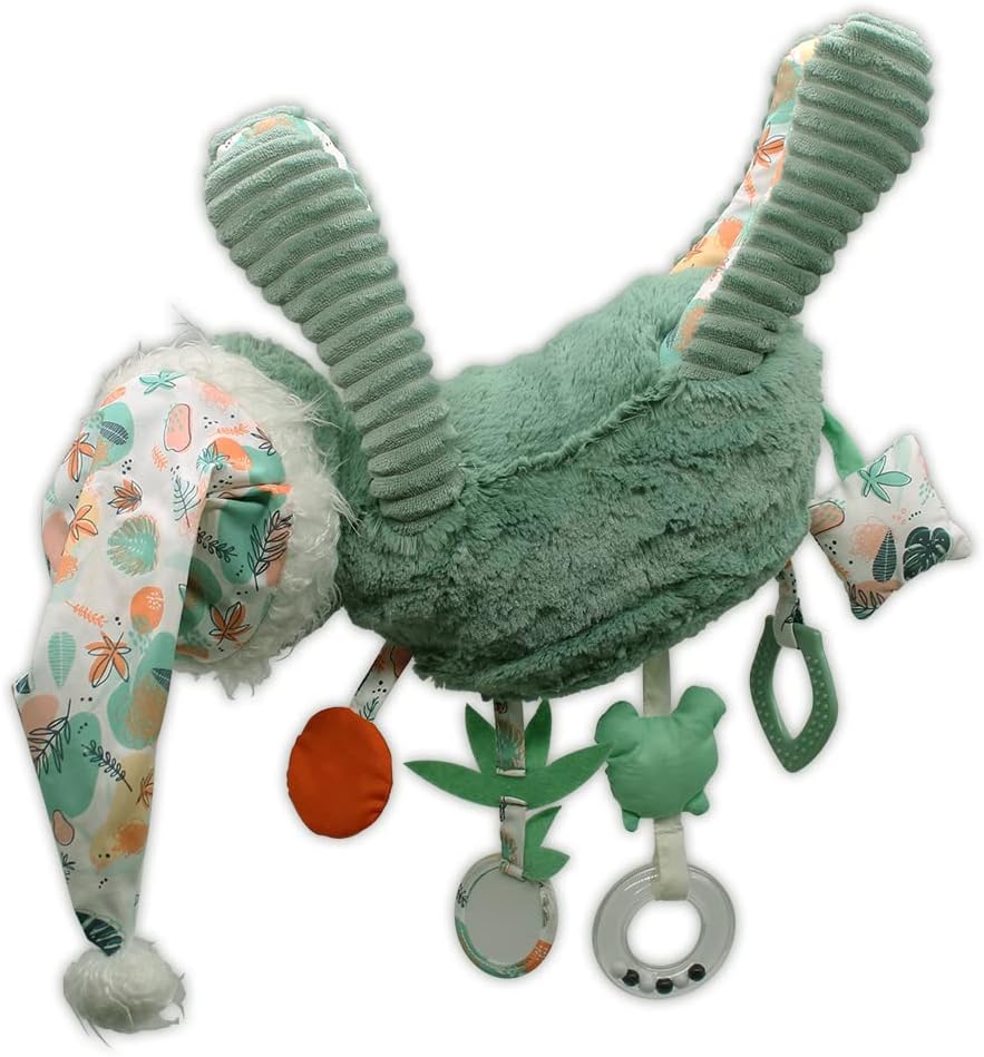 LES DÉGLINGOS - Plüschtier Chillos das Faultier – Grün – Spielzeug für Babys – Geschenkidee – ab Geb