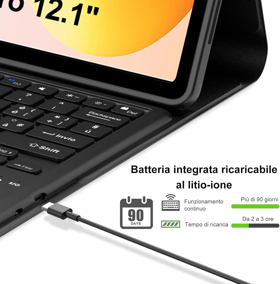 Für Xiaomi Redmi Pad 2 Pro 2025/Redmi Pad Pro 12,1 Zoll Tastaturabdeckung | Abnehmbare Bluetooth-Tas