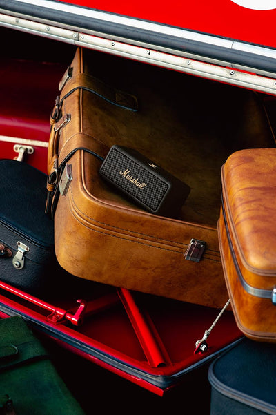 Marshall Emberton Bluetooth Tragbarer Lautsprecher, Kabelloser, Wasserabweisend - Schwarz und Messin