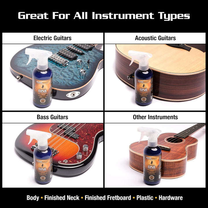 MusicNomad Tech Size The Guitar One Reinigungsmittel für Gitarren, 12 oz 360 ml (1er Pack), 360 ml (