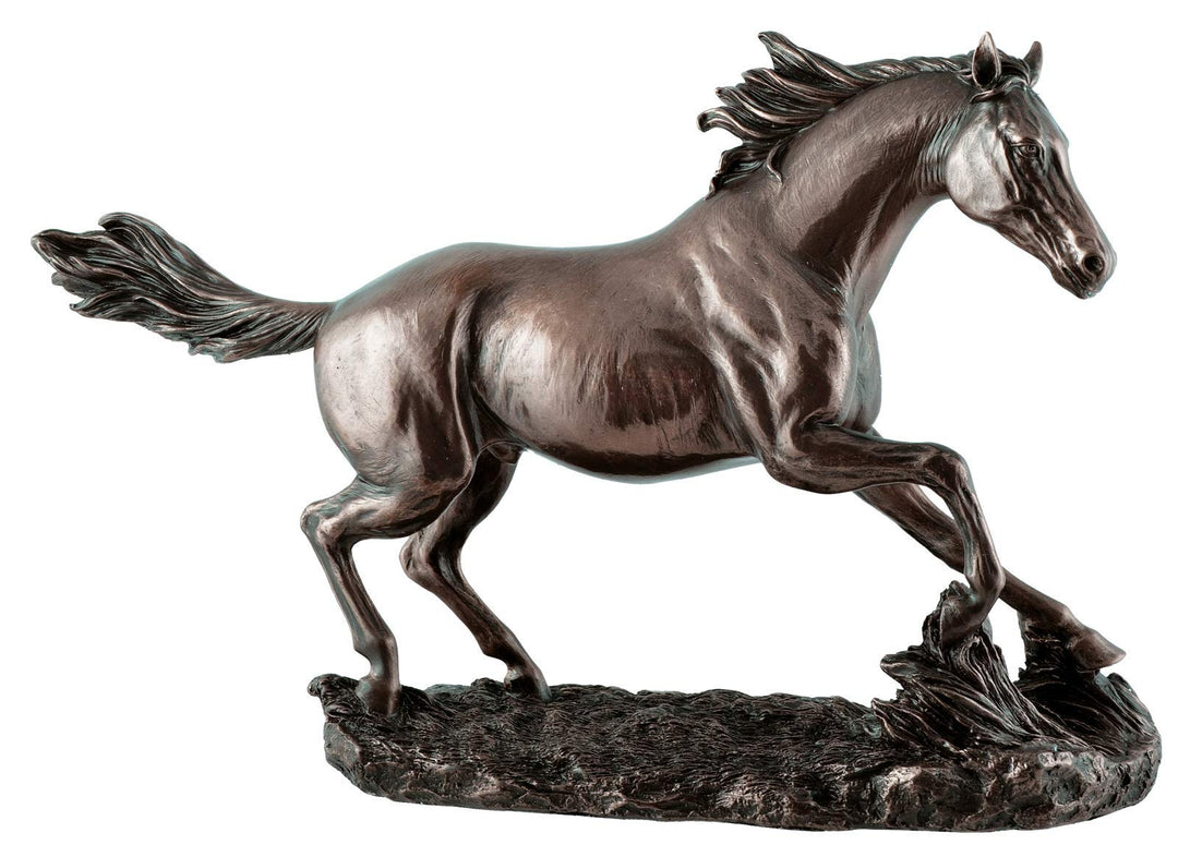 Unbekannt Veronese Figur Pferd über Wiese galoppierend 35 cm Hengst Dekoration Horse Tierfigur