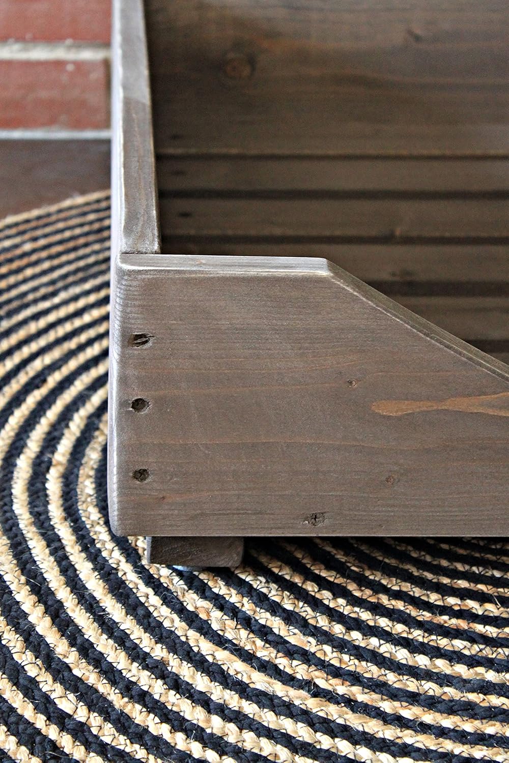 Dekorie Hundebett aus Holz für kleine/mittlere/grosse Hunde - 60-110 x 40-60 cm - Farbe: - Hundekorb