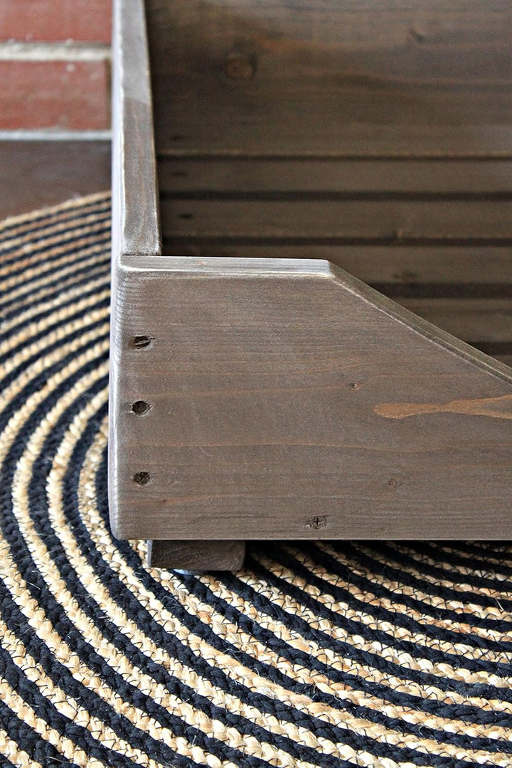 Dekorie Hundebett aus Holz für kleine/mittlere/grosse Hunde - 60-110 x 40-60 cm - Farbe: - Hundekorb