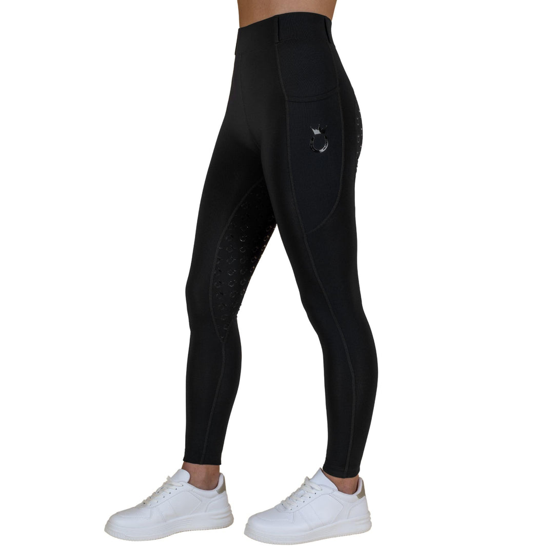 Reitleggings Damen &amp; Mädchen (Gr. XXS-XL) - Silikon Vollbesatz - Bequeme Highwaist Reithose - Mit Ha