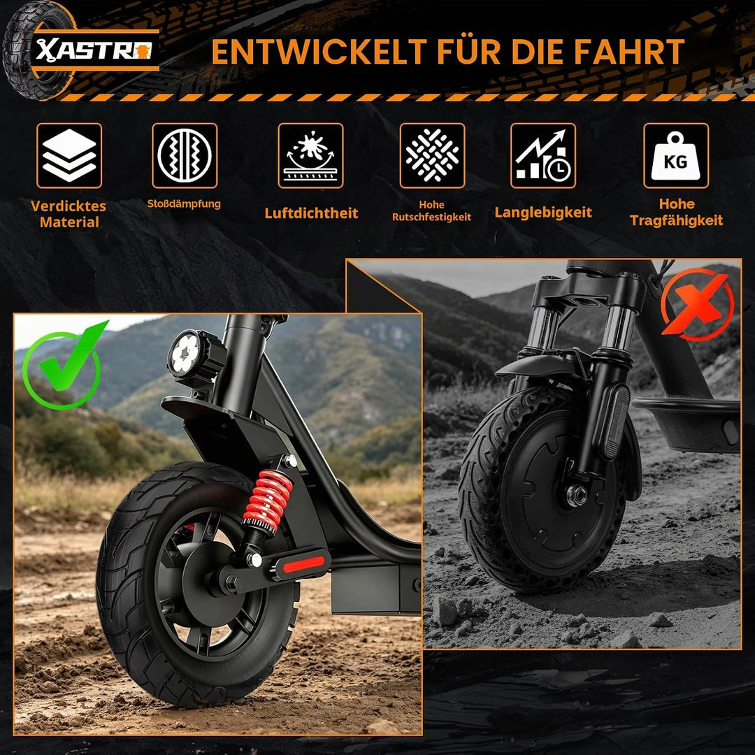 Xastro 2PCS 10 Zoll E Scooter Reifen 255x80 Reifen und Schlauch 80/65-6 E Scooter Reifen 255x80 Offr