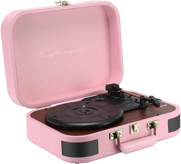 PRIXTON VC600 Vintage Vinyl Plattenspieler, Vinyl-Player und Musik-Player via Bluetooth und USB, 2 e