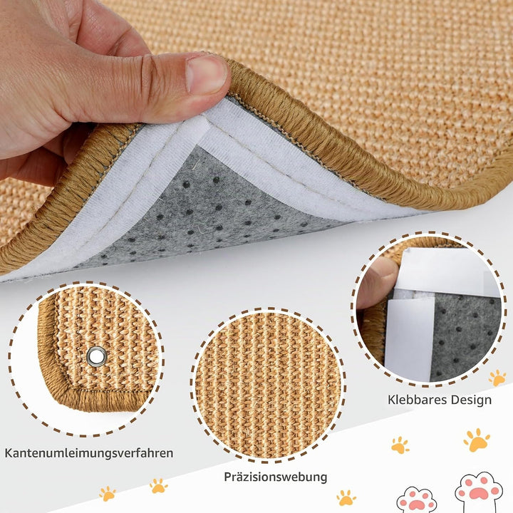 JanYoo 2 Stück Katze Kratzschutz Katzenkratzmatte Sisal Kratzmatte für Katze Katzenkratzmatte für So